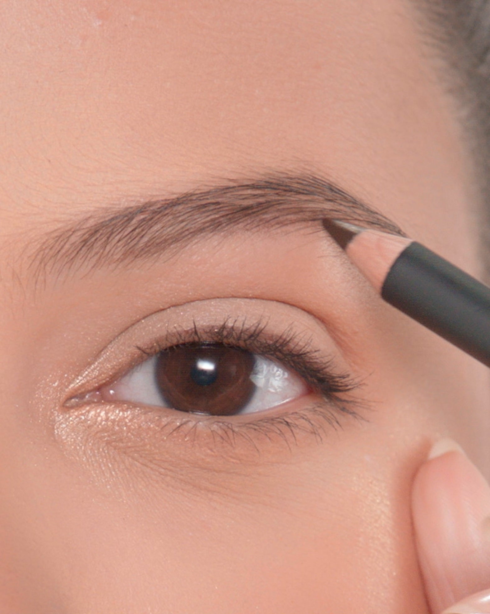 Applying Perfect Brow Pencil in Dark Brown