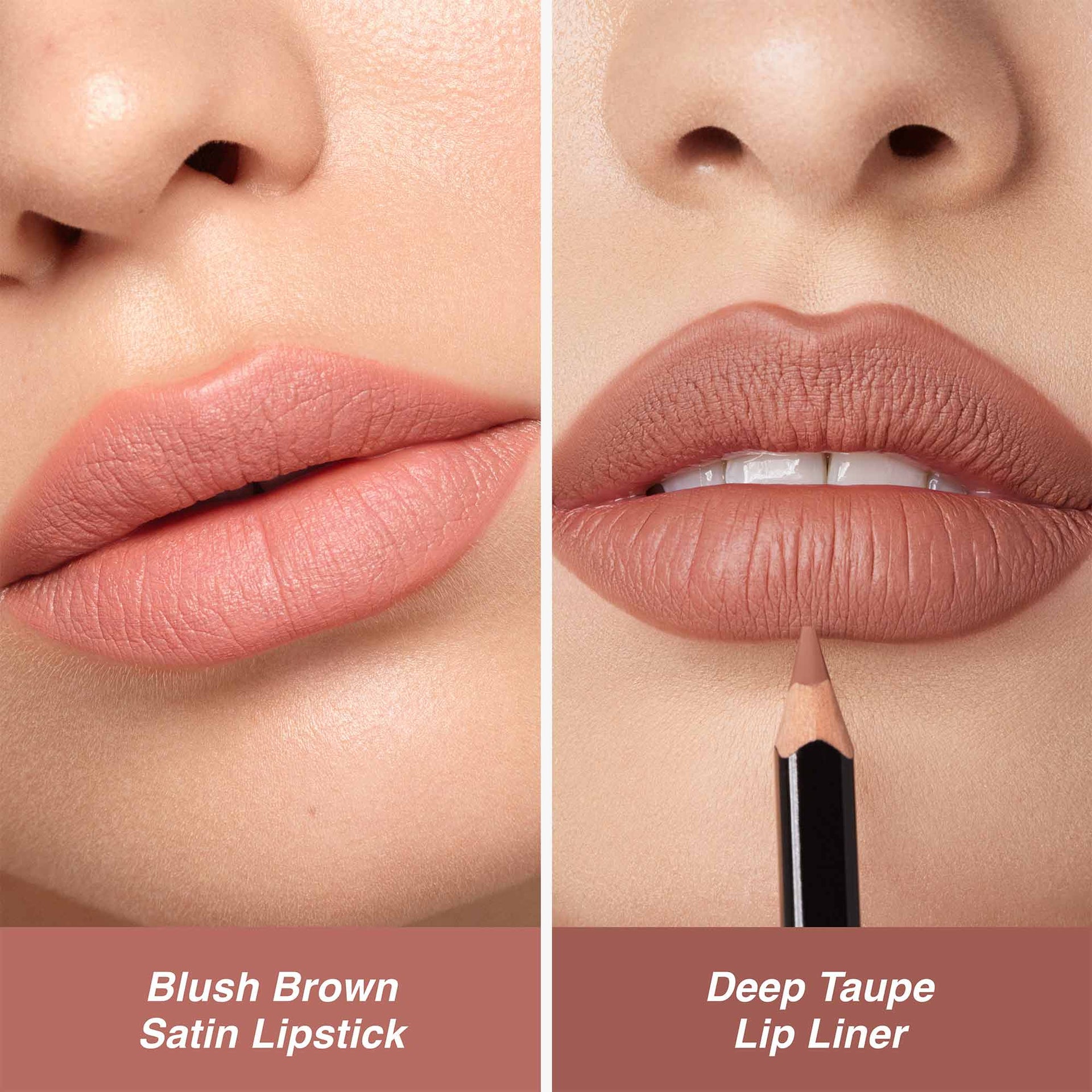 Deep Taupe & Blush Brown |Velvet-Matte Lip Duo - Deep Taupe & Blush Brown
