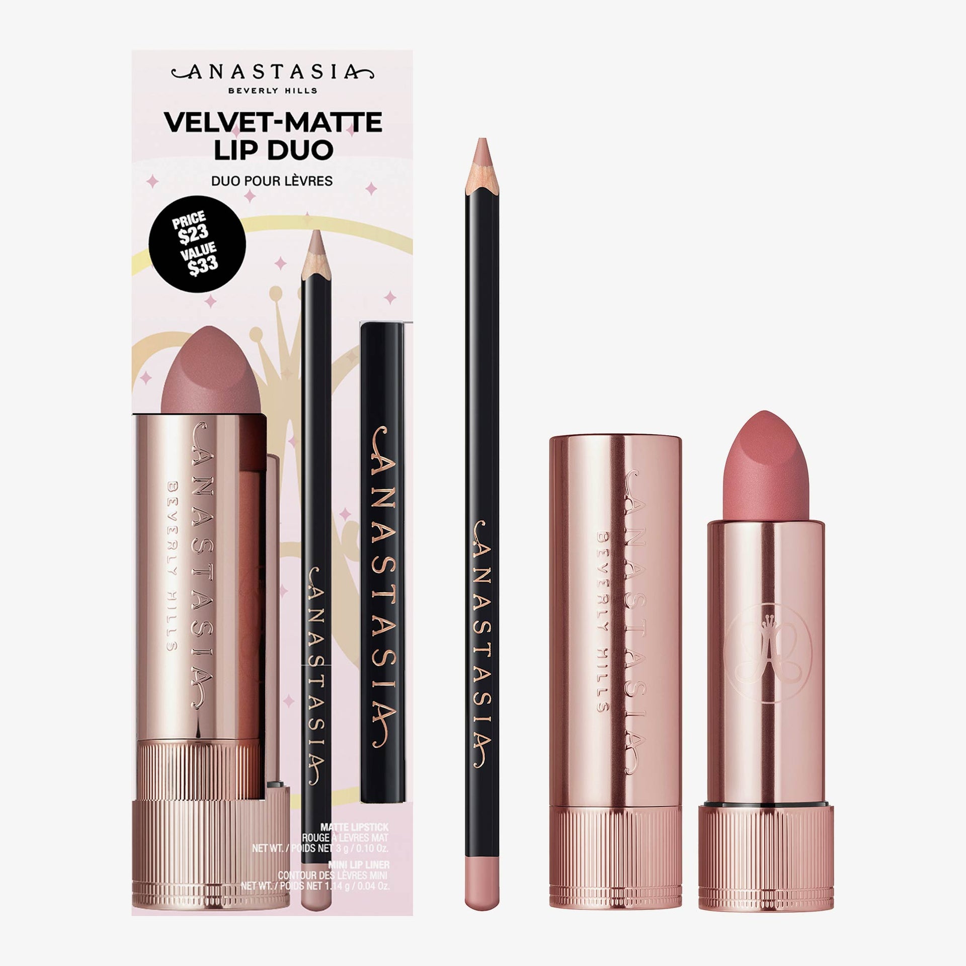 Muted Mauve & Hush Rose |Velvet-Matte Lip Duo - Muted Mauve & Hush Rose