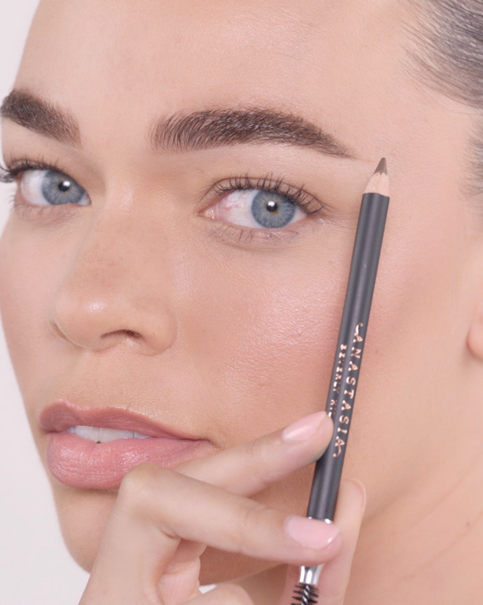 Applying Perfect Brow Pencil in Soft Brown