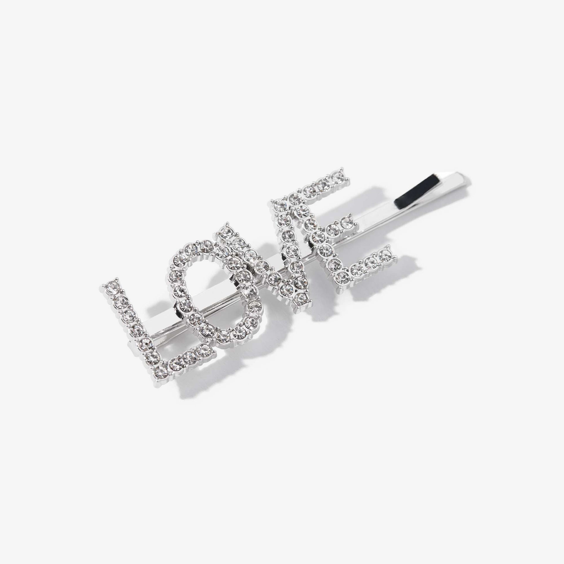 ABH Glam Hairpins - Silver Rhinestone Love