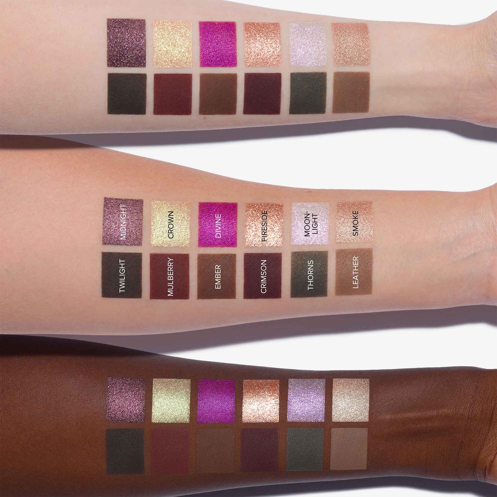 Fall Romance Eyeshadow Palette Arm Swatches