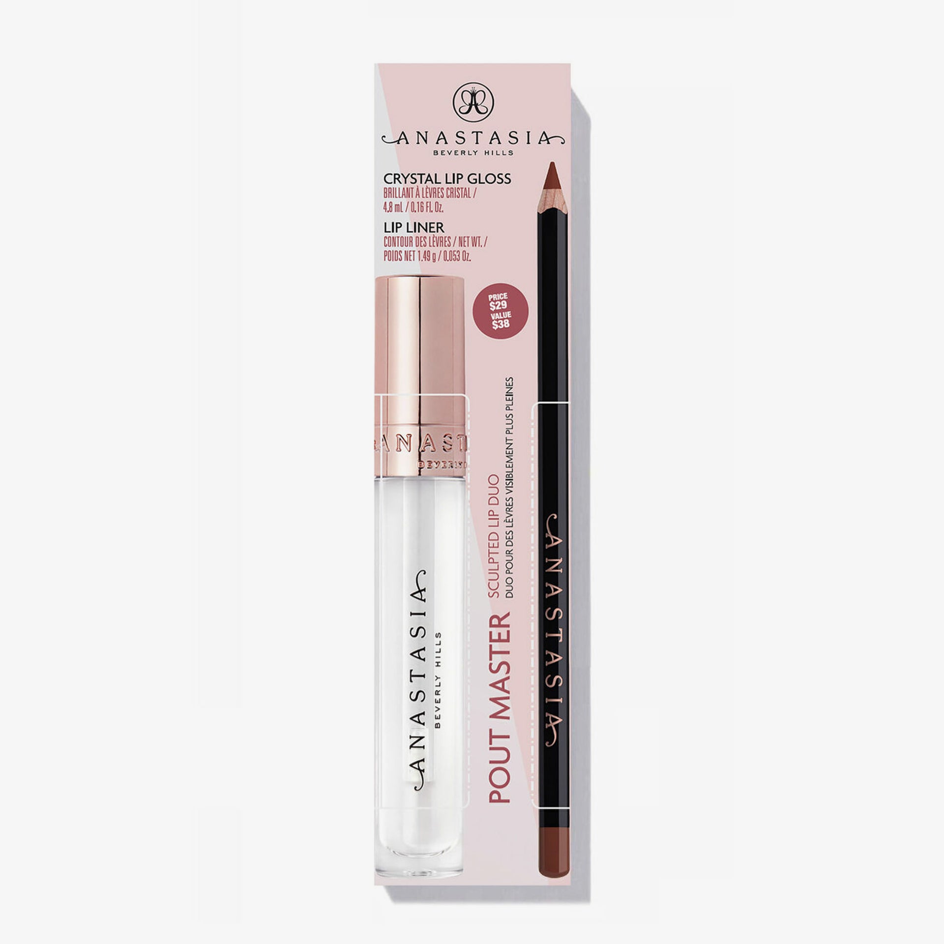 Clear/Malt |Pout Master Sculpted Lip Duo - Clear/Malt