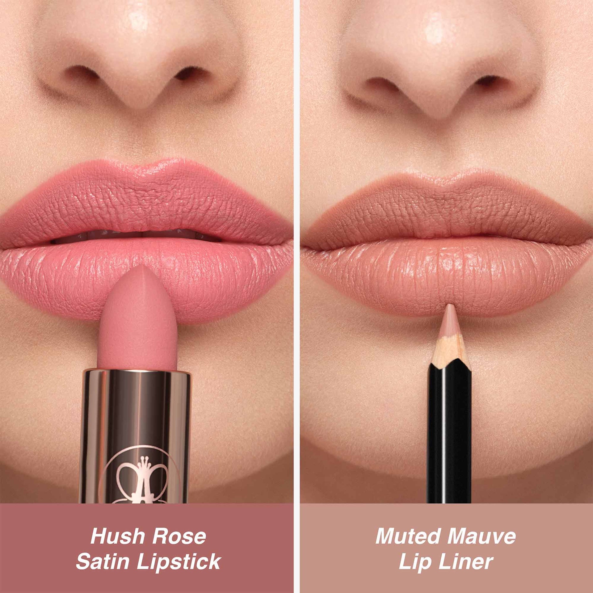 Muted Mauve & Hush Rose |Velvet-Matte Lip Duo - Muted Mauve & Hush Rose
