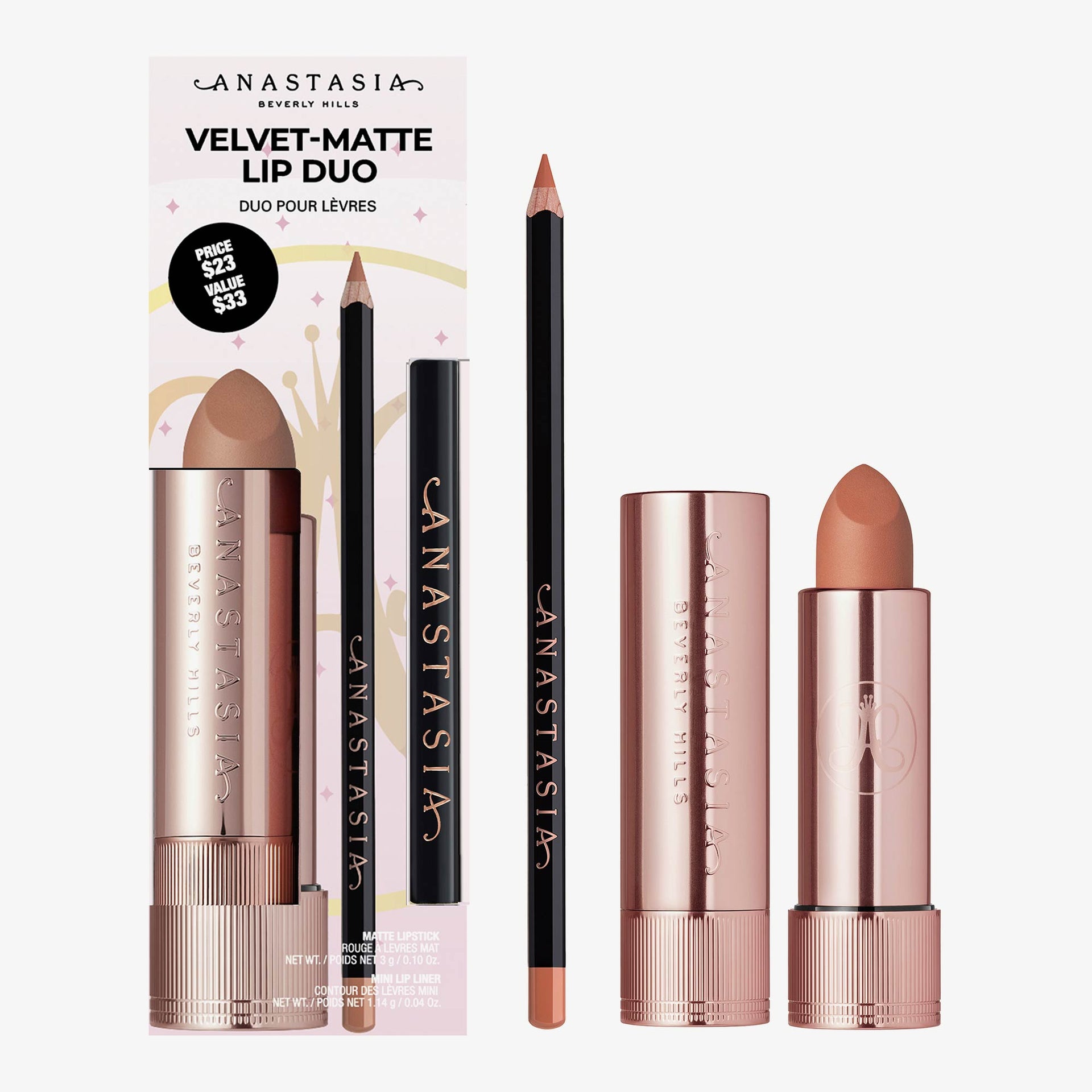 Warm Taupe & Warm Taupe |Velvet-Matte Lip Duo - Warm Taupe & Warm Taupe