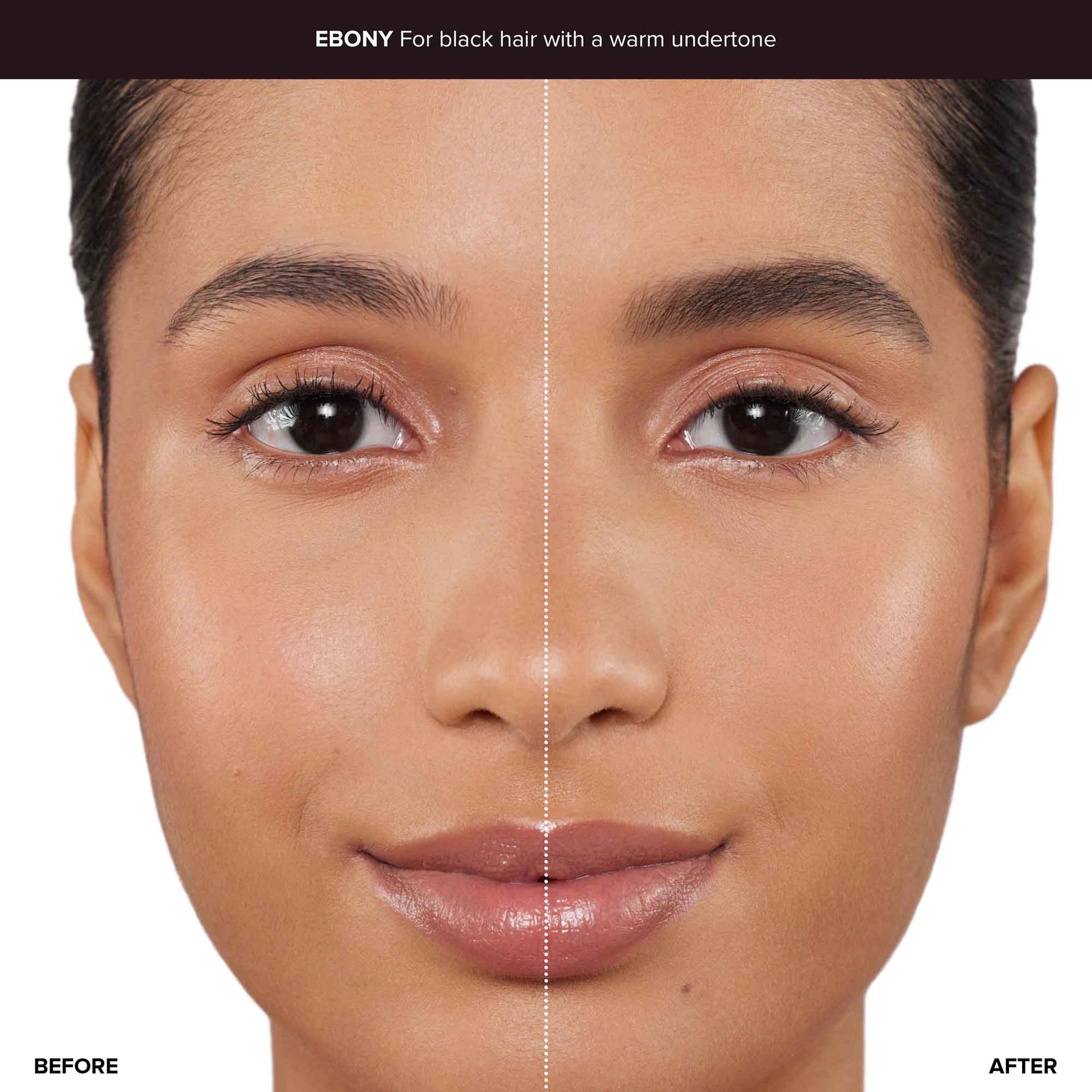 Ebony | Sculpted & Defined Brow Kit Before & After - Ebony