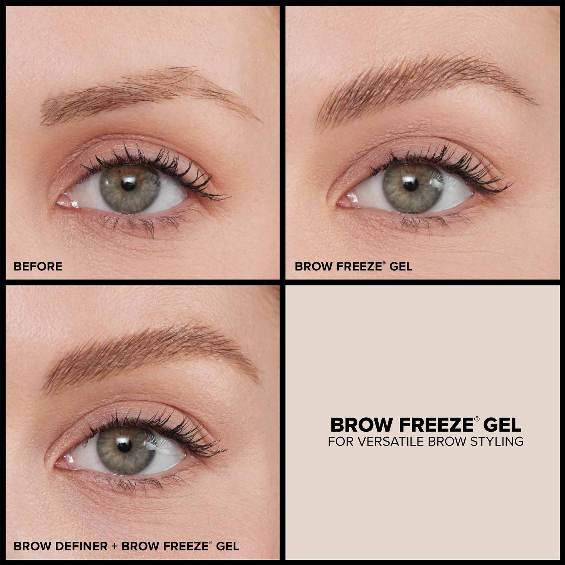 Deluxe Mini Brow Freeze® Gel Before & After