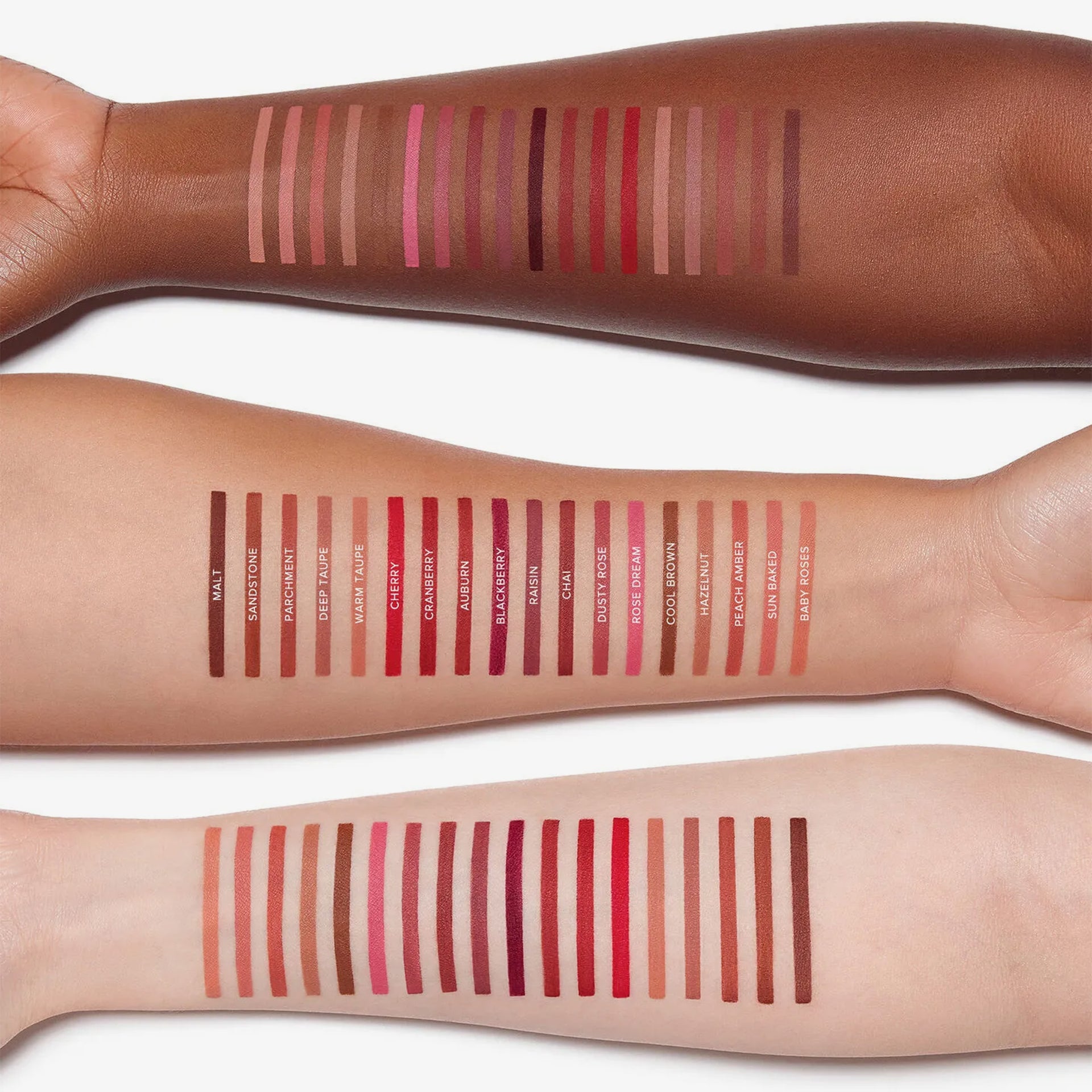 Lip Liner Arm Swatches