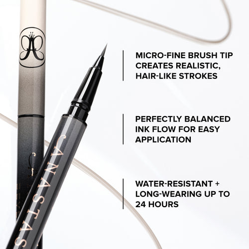 Frozen & Fuller-Looking Brow Duo Alt
Micro-fine brush top creates realistic, hair-like strokes
Perfectly balanced ink flow for easy application
Water-resistant + long-wearing up to 24 hours
