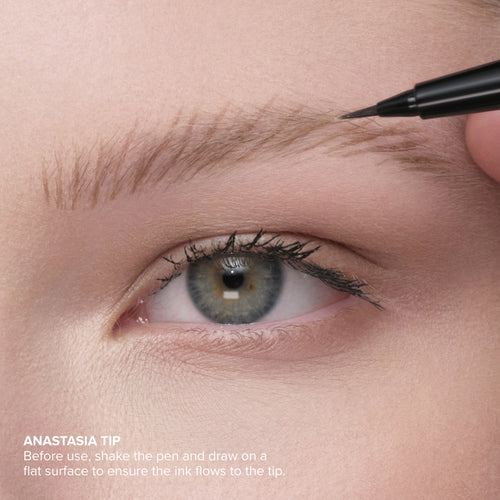 Frozen & Fuller-Looking Brow Duo Alt
Anastasia Tip
Before use, shake the pen and draw on a flat surface to ensure the ink flows to the tip.