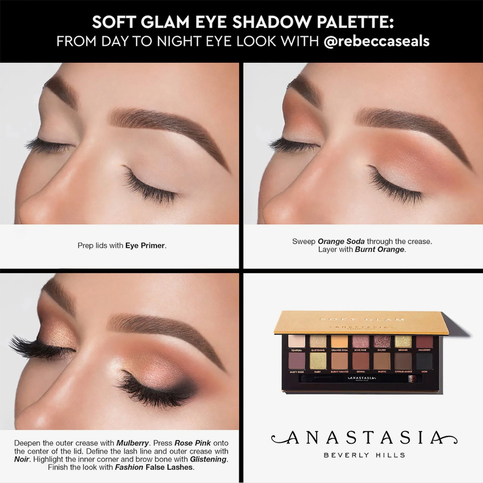 Soft Glam Eyeshadow Palette Step By Step